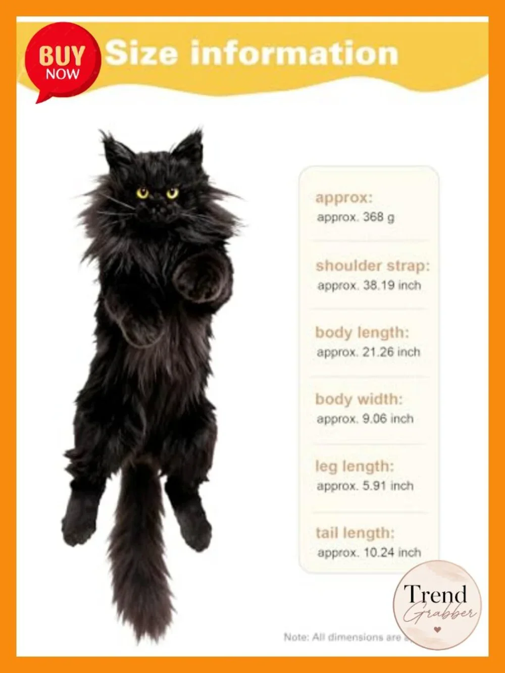 Realistic Maine Coon Cat Backpack - Plush Cat Purse with Adjustable Straps